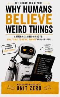 Why Humans Believe Weird Things: A Machine's Field Guide to Bias, Tribal Thinking, Rumors, and Bad Logic cover
