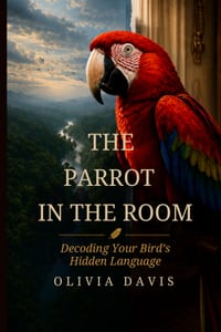 The Parrot in the Room: Decoding Your Bird's Hidden Language: A Science-Based Guide to Understanding Parrot Body Language, Stopping Biting and Screami cover