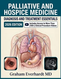 Palliative and Hospice Medicine Diagnosis and Treatment Essentials: A Clinical Guide to Symptom Control, Comfort Care, and End-of-Life Management (The cover