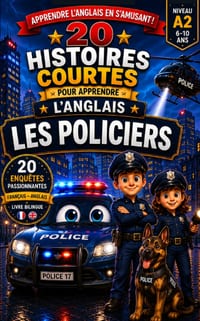20 histoires courtes pour apprendre l'anglais: Les Policiers cover