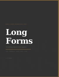 Long Forms: Ten writing projects in two registers cover