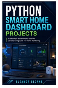 Python Smart Home Dashboard Projects: Build Simple Web Panels for Sensors, Devices, Energy Use, and Home Monitoring cover