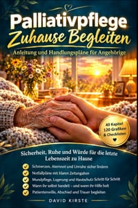 Palliativpflege Zuhause Begleiten: Der Praxisratgeber für pflegende Angehörige - Schmerzen, Atemnot, Ernährung und die letzte Lebensphase souverän beg cover