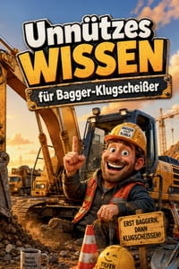 Unnützes Wissen für Bagger-Klugscheißer: Kuriose & witzige Fakten als Geschenk für Baggerfahrer cover
