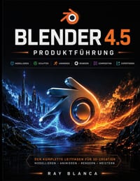 Blender 4.5 Produktführung: 3D-Modellierung, Animation und Rendering meistern: Eine vollständige Schritt-für-Schritt-Anleitung cover