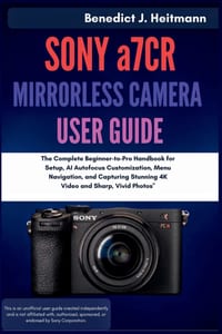 SONY a7CR MIRRORLESS CAMERA USER GUIDE: The Complete Beginner-to-Pro Handbook for Setup, AI Autofocus Customization, Menu Navigation, and Capturing St cover