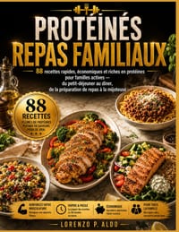 Protéinés Repas Familiaux: 88 recettes rapides, économiques et riches en protéines pour familles actives - du petit-déjeuner au dîner, de la préparati cover