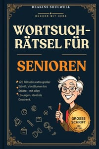 Große Schrift Wortsuchrätsel für Senioren: Das XXL-Rätselbuch mit 120 Rätseln. Spielerisch Gedächtnis und Konzentration trainieren cover