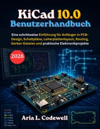 KiCad 10.0 Benutzerhandbuch: Eine schrittweise Einführung für Anfänger in PCB-Design, Schaltpläne, Leiterplattenlayout, Routing, Gerber-Dateien und pr cover