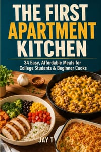 The First Apartment Kitchen: 34 Easy, Affordable Meals for College Students & Beginner Cooks cover