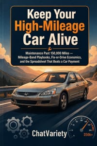 Keep Your High-Mileage Car Alive: Maintenance Past 150,000 Miles - Mileage-Band Playbooks, Fix-or-Drive Economics, and the Spreadsheet That Beats a Ca cover