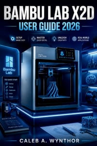 Bambu Lab X2d User Guide 2026: A Practical Manual for Installation, 3D Printing Workflows, Material Selection, Calibration, Maintenance, and Resolving cover