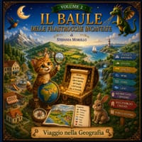 Il Baule delle Filastrocche Incantate - Volume 2 - Viaggio nella Geografia: Un percorso educativo tra filastrocche, attività e video animati cover
