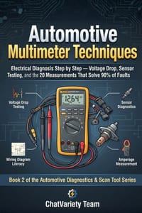 Automotive Multimeter Techniques: Electrical Diagnosis Step by Step - Voltage Drop, Sensor Testing, and the 20 Measurements That Solve 90% of Faults cover
