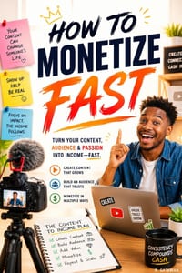 How To Monetize Fast: Turn Your Content Into Income, Fast! cover