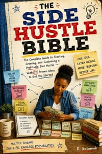 The Side Hustle Bible: The Complete Guide to Starting, Growing, and Sustaining a Profitable Side Hustle cover