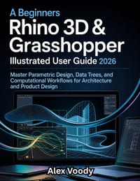 A Beginners Rhino 3D & Grasshopper Illustrated User Guide 2026: Master Parametric Design, Data Trees, and Computational Workflows for Architecture and cover