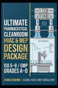 Ultimate Pharmaceutical Cleanroom HVAC & MEP Design Package (ISO 5-8 / GMP Grades A-D): The complete turnkey engineering template set, room-by-room de cover