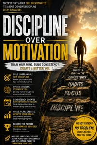 Discipline Over Motivation: Master Self-Discipline, Build Powerful Habits, Beat Procrastination, Stay Consistent Every Day, Increase Productivity. cover