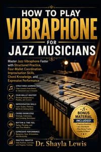 How to Play Vibraphone for Jazz Musicians: Master Jazz Vibraphone Faster with Structured Practice, Four-Mallet Coordination, Improvisation Skills, Cho cover