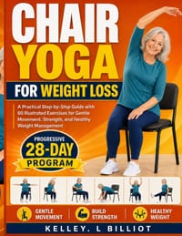 Chair Yoga for Weight Loss: A Practical Step-by-Step Guide with 60 Illustrated Exercises for Gentle Movement, Strength, and Healthy Weight Management cover