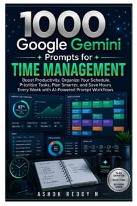 1000 Google Gemini Prompts for Time Management: Boost Productivity, Organize Your Schedule, Prioritize Tasks, Plan Smarter, and Save Hours Every Week cover
