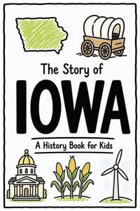 The Story of Iowa - A History Book for Kids: A Fun and Educational Illustrated Iowa History Book for Kids with Fast Facts and Easy Reading for Young R cover