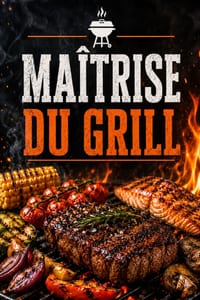 Maîtrise du Grill: Techniques BBQ, Viande, Poisson, Légumes, Marinades & Sauces avec Contrôle du Feu, Gestion de la Chaleur et Conseils de Pitmaster p cover