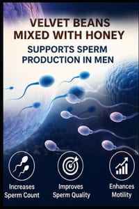 Consuming velvet beans mixed with honey increases sperm production in men.: Real Health cover