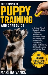 The Puppy Training & Care Guide: A Beginner-Friendly Handbook to Raise a Confident, Well-Behaved, and Healthy Puppy with Step-By-Step House Training, cover