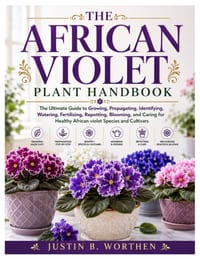 The African Violet Plant Handbook: The Ultimate Guide to Growing, Propagating, Identifying, Watering, Fertilizing, Repotting, Blooming, and Caring for cover