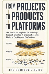 From Projects to Products to Platforms: The Executive Playbook for Building a Product-Oriented IT Organization with Platform Thinking and DevSecOps cover