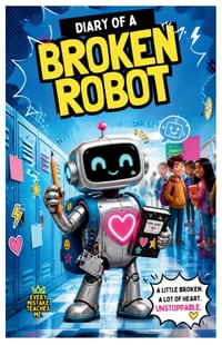 Diary of a Broken Robot: Book 1: Middle School Survival - A Hilarious Illustrated Graphic Novel for Kids and Teens cover
