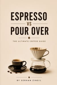 ESPRESSO vs POUR OVER - THE ULTIMATE COFFEE GUIDE: Everything You Need to Know About Coffee Beans, Brewing Methods, Extraction, Grind Size, Flavor, an cover
