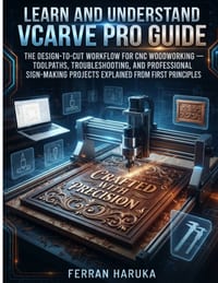 Learn and Understrand Vcarve Pro Guide: The Design-to-Cut Workflow for CNC Woodworking - Toolpaths, Troubleshooting, and Professional Sign-Making Proj cover