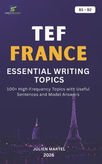 Tef France Essential Writing Topics B1-B2: 100+ High-Frequency Topics with Useful Sentences and Model Answers cover