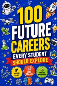 100 Future Careers Every Student Should Explore: A Career Exploration Guide with 100 High-Demand Jobs, Future-Proof Professions, Emerging Industries, cover