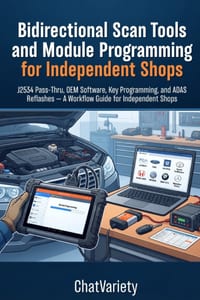 Bidirectional Scan Tools and Module Programming for Independent Shops: J2534 Pass-Thru, OEM Software, Key Programming, and ADAS Reflashes - A Workflow cover