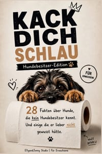 Kack dich schlau - Lustiges Hundebuch für Hundebesitzer: 28 überraschende Hundefakten, Hundewissen und kuriose Wahrheiten - das perfekte Geschenk für cover