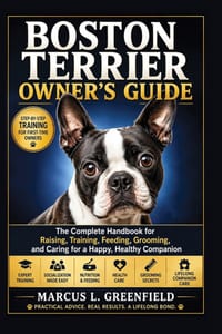 Boston Terrier Owner's Guide: The Complete Handbook for Raising, Training, Feeding, Grooming, and Caring for a Happy, Healthy Companion cover