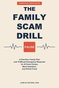 The Family Scam Drill: A One-Hour Family Plan and 15-Minute Emergency Response for AI Voice Clones, Bank Impostors, and Online Fraud cover