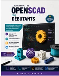 Le Guide Complet de Openscad Pour Débutants: Un guide étape par étape pour la modélisation 3D paramétrique, le script et l'impression 3D rendus simple cover