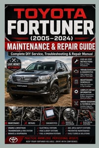 Toyota Fortuner (2005-2024) Maintenance & Repair Guide: Complete DIY Service, Troubleshooting & Repair Manual cover