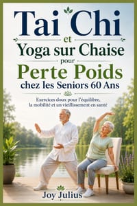 Tai Chi et Yoga sur Chaise pour Perte Poids chez les Seniors plus 60 Ans: Exercices doux pour l'équilibre, la mobilité et un vieillissement en santé cover