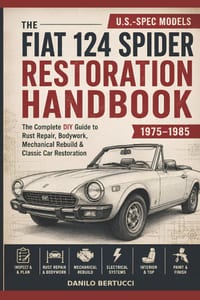 The Fiat 124 Spider Restoration Handbook: an Italian Garage Guide to DIY Rust Repair, Bodywork & Mechanical Rebuild - US-Spec Models 1975-1985 cover