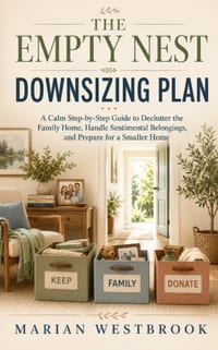 The Empty Nest Downsizing Plan: A Calm Step-by-Step Guide to Declutter the Family Home, Handle Sentimental Belongings, and Prepare for a Smaller Home cover
