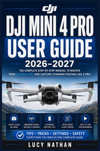 DJI Mini 4 Pro User Guide 2026-2027: The Complete Manual for Beginners to Advanced Pilots -Flight Training, Camera Settings, Intelligent Modes, Obstac cover