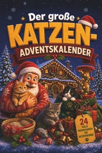 Der große Katzen Adventskalender: 24 winterliche Türchen für Katzenfreunde - Geschichten, Wissen & Rätsel cover