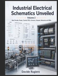 Industrial Electrical Schematics Unveiled - Volume 2: Real-world circuits, power, control, PLCs, sensors, outputs, networks and HMIs cover