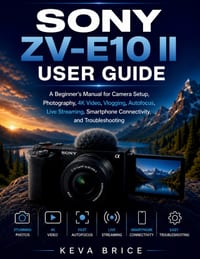 Sony Zv-E10 II User Guide: A Beginner's Manual for Camera Setup, Photography, 4K Video, Vlogging, Autofocus, Live Streaming, Smartphone Connectivity, cover